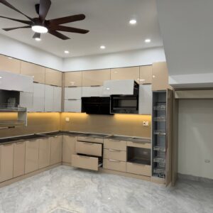 Tủ bếp Inox cánh kính - hệ băng liền hàn tủ bếp inox cánh kính