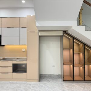 Tủ bếp Inox cánh kính - hệ băng liền hàn tủ bếp inox cánh kính