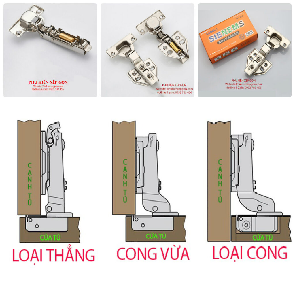 So sánh các dòng bản lề giảm chấn phổ biến cho tủ bếp inox Tủ bếp Inox Module, Tủ bếp Inox FIND bản lề Cấu tạo và phân loại kiểu dáng bản lề giảm chấn chuẩn kỹ thuật trong thi công lắp đặt tủ bếp.