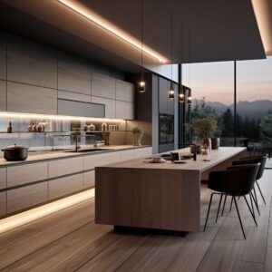 Mẫu tủ bếp inox có bàn đảo: Nâng tầm không gian sống thượng lưu