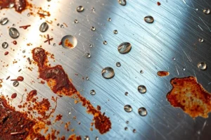 tủ bếp inox bị hen gỉ