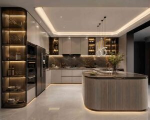 Tủ bếp inox: Đầu tư một lần, sử dụng cả đời Cánh Acrylic bóng gương