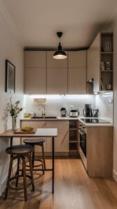 Tủ bếp inox không gian nhỏ