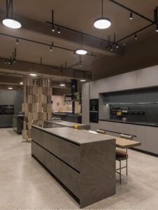 showroom trưng bày tủ bếp