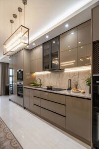Khám phá cấu tạo chi tiết của một bộ tủ bếp inox đạt chuẩn Cánh Acrylic bóng gương