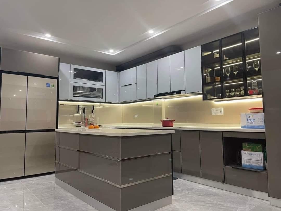 Tu bep inox 304 canh kinh sang trong hien dai