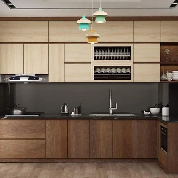 Tủ bếp cánh melamine