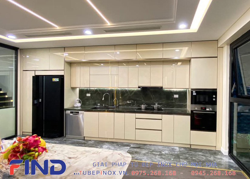 Tủ bếp Inox cánh Acrylic An cường - Hệ module 1 lớp vân caro Tủ bếp Inox Module, Tủ bếp Inox FIND Tủ bếp inox cánh Acrylic An Cường,tủ bếp inox,tủ bếp inox cánh acrylic,giá tủ bếp inox Tủ bếp Inox cánh Acrylic An cường - Hệ module 1 lớp vân caro