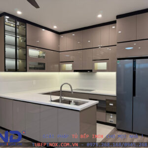 Tủ bếp Inox cánh Acrylic - Hệ module 1 lớp vân caro Tủ bếp Inox Module, Tủ bếp Inox FIND Tủ bếp inox cánh acrylic,tủ bếp inox,Tủ bếp inox module Tủ bếp Inox cánh Acrylic - Hệ module 1 lớp vân caro Tủ bếp inox cánh acrylic