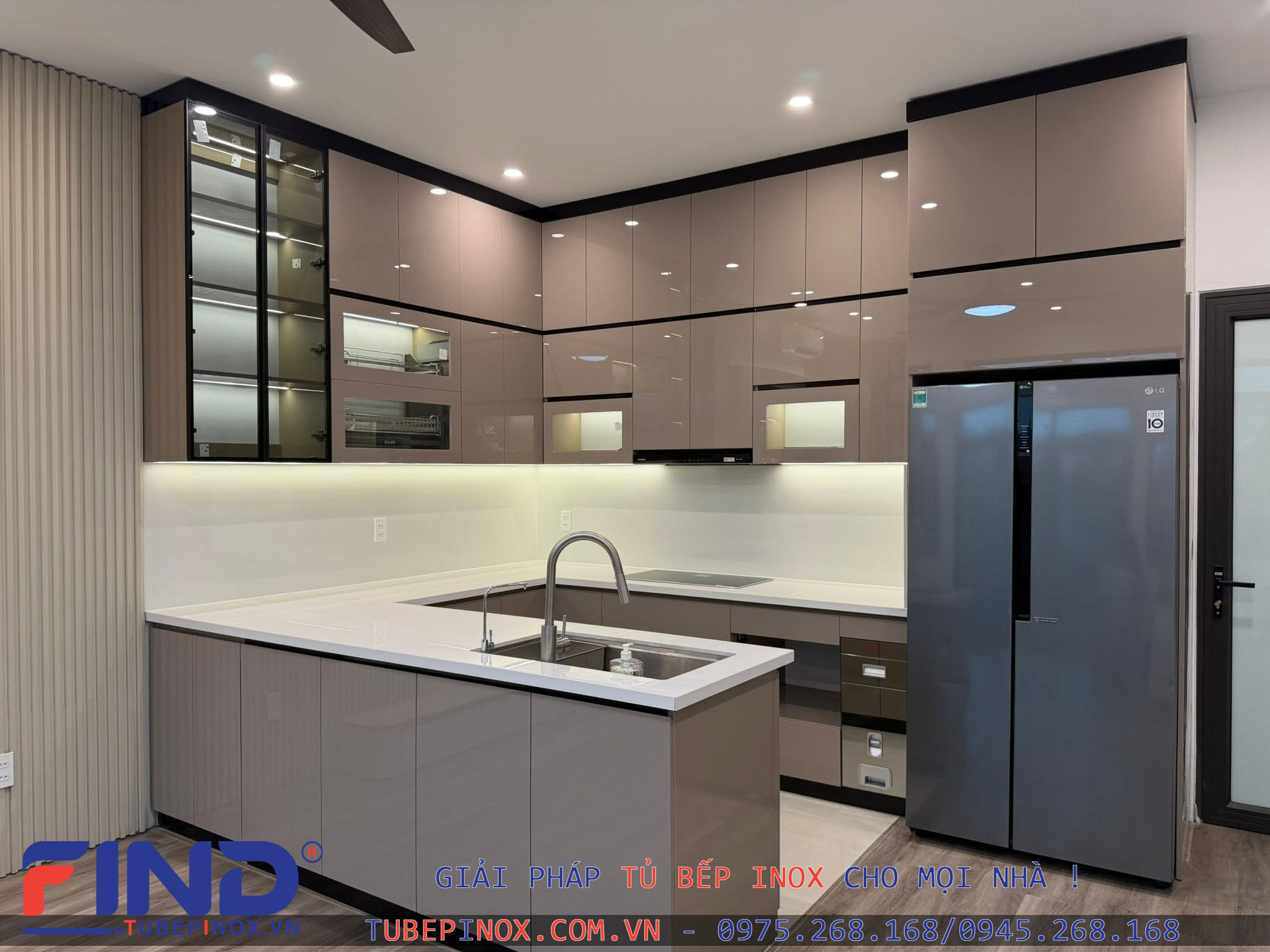 Tủ bếp Inox cánh Acrylic - Hệ module 1 lớp vân caro Tủ bếp Inox Module, Tủ bếp Inox FIND Tủ bếp inox cánh acrylic,tủ bếp inox,Tủ bếp inox module Tủ bếp Inox cánh Acrylic - Hệ module 1 lớp vân caro - Ảnh 3