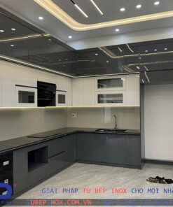 Alternative view of Tủ bếp Inox cánh Acrylic An cường- Hệ liền khối hàn chấn Inox mờ 2B