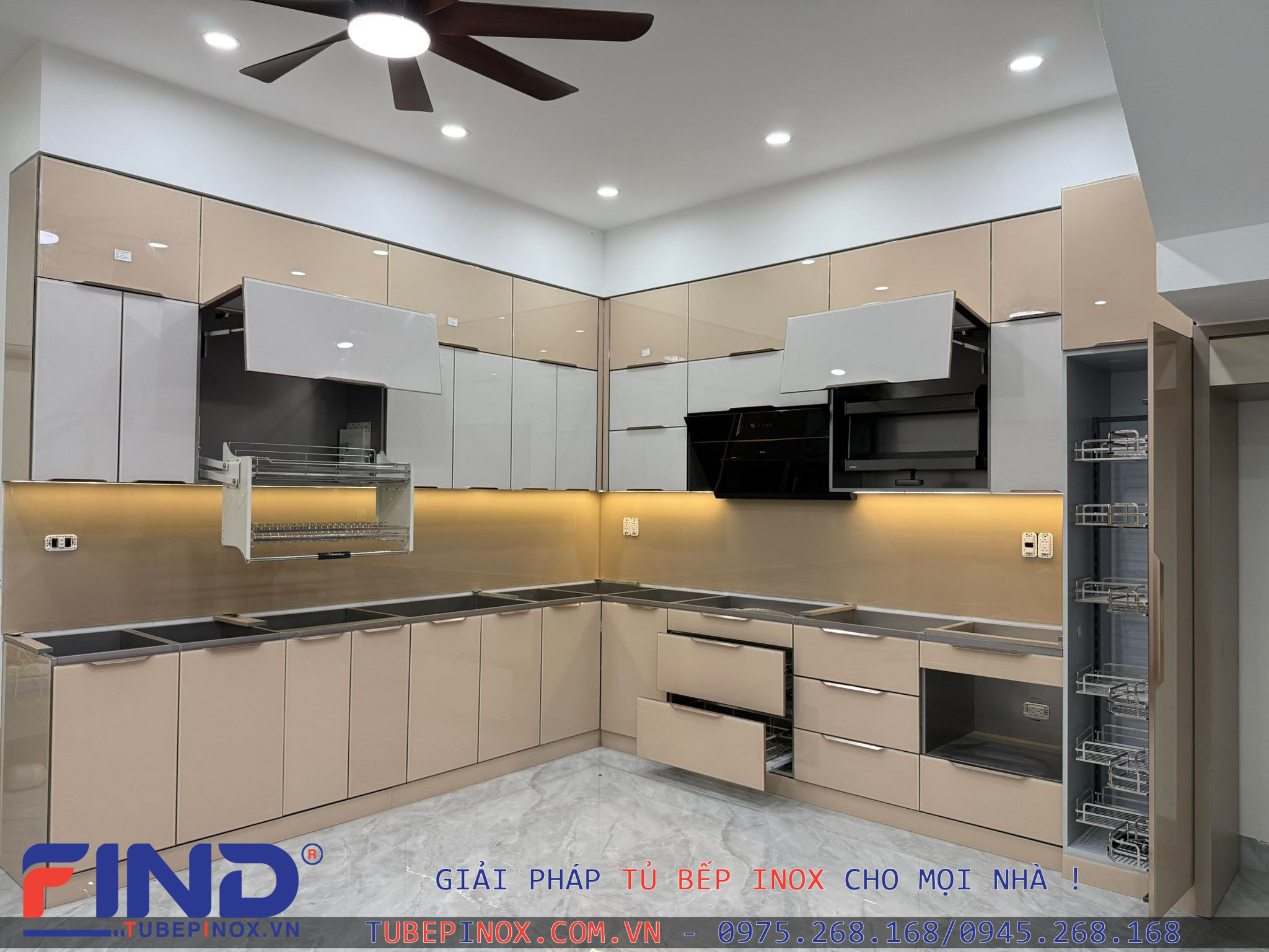 Tủ bếp Inox cánh Acrylic - Hệ liền khối hàn chấn sơn tĩnh điện Tủ bếp Inox Module, Tủ bếp Inox FIND Tủ bếp inox cánh acrylic, tủ bếp inox, Tủ bếp inox module, tủ bếp inox hàn, tủ bếp inox liền khối Tủ bếp Inox cánh Acrylic - Hệ liền khối hàn chấn sơn tĩnh điện - Ảnh 2