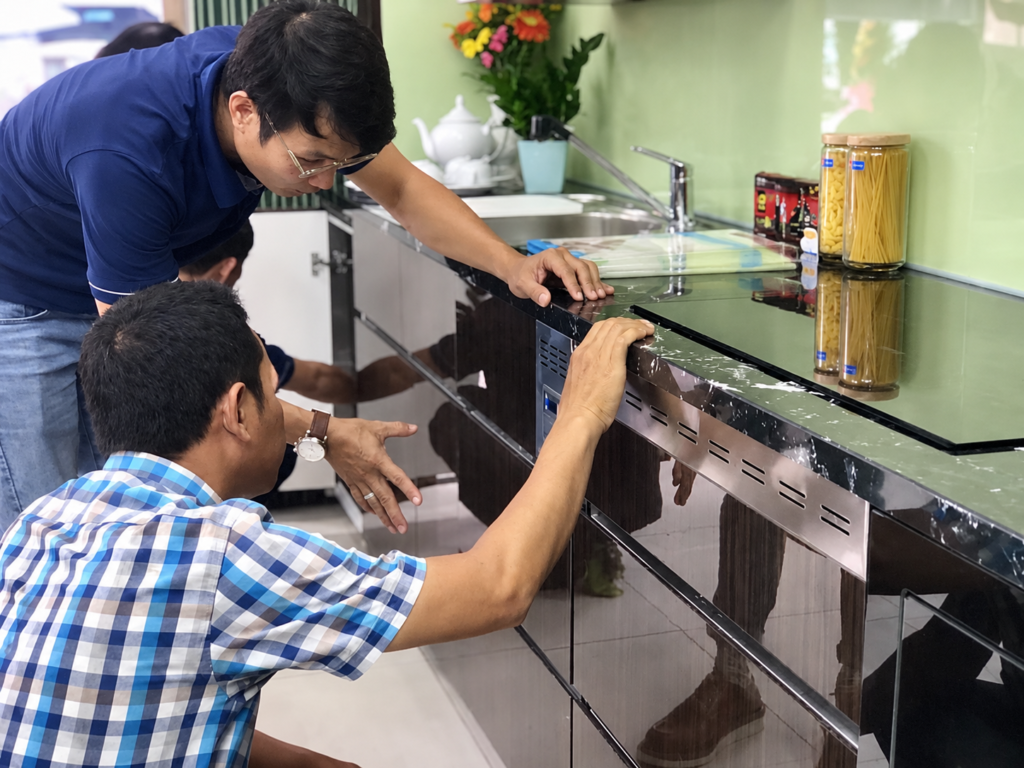 Có nên dùng inox quá sáng trong bếp? Góc nhìn từ chuyên gia phong thủy. Tủ bếp Inox Module, Tủ bếp Inox FIND Căn bếp hoàn thiện chuẩn phong thủy mang lại sự an yên và niềm tự hào cho gia chủ.
