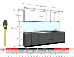 kích thước tủ bếp inox chuẩn lỗ ban: rước tài lộc về nhà.